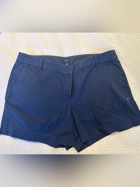 J. Crew Factory Navy Cotton Bermuda Shorts